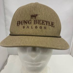 Dung Beetle Saloon Novelty Cowboy Bar Rope Snapback Hat Cap Funny Dad Hat